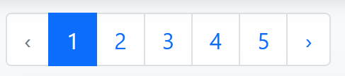 Pagination bar 1 2 3 4 5